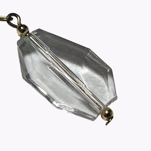 Charming Charlie Retro Clear Acrylic Chunky Drop Earrings Fashion Jewelry Women - Picture 3 of 4